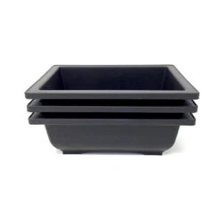 8" Bonsai Training Pots With Trays (Drainage Mesh Included)