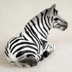 Zebra Bonsai Tree Figurine