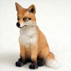 Fox Red Bonsai Tree Figurine