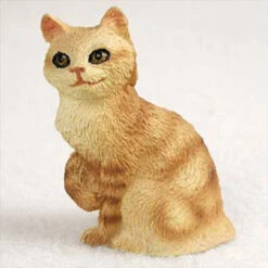 Red Tabby Manx Cat Figurine