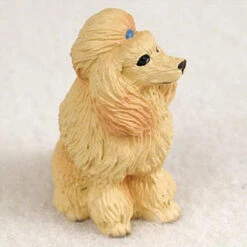 Poodle Apricot Bonsai Tree Figurine