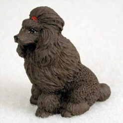 Poodle Chocolate Bonsai Tree Figurine