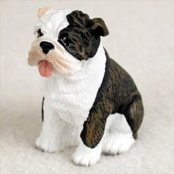 Bulldog Brindle Bonsai Tree Figurine