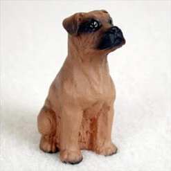 Boxer Tawny Bonsai Tree Figurine