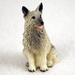 Norwegian Elkhound Bonsai Tree Figurine