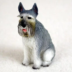 Schnauzer Giant Gray Bonsai Tree Figurine