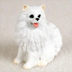 American Eskimo Miniature Bonsai Tree Figurine