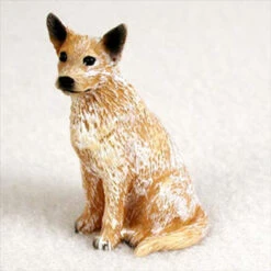 Australian Cattle Red Dog Bonsai Tree Figurine