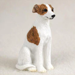 Whippet Brindle & White Bonsai Tree Figurine