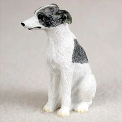 Whippet Gray & White Bonsai Tree Figurine