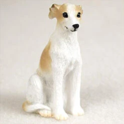 Whippet Tan & White Bonsai Tree Figurine