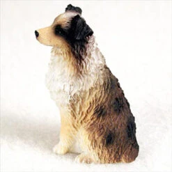 Australian Shepherd Brown W/Docked Tail Bonsai Tree Figurine