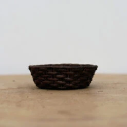 2" Japanese Tokoname Pot - Tani Ranzan Basket Weave (No. 1333)
