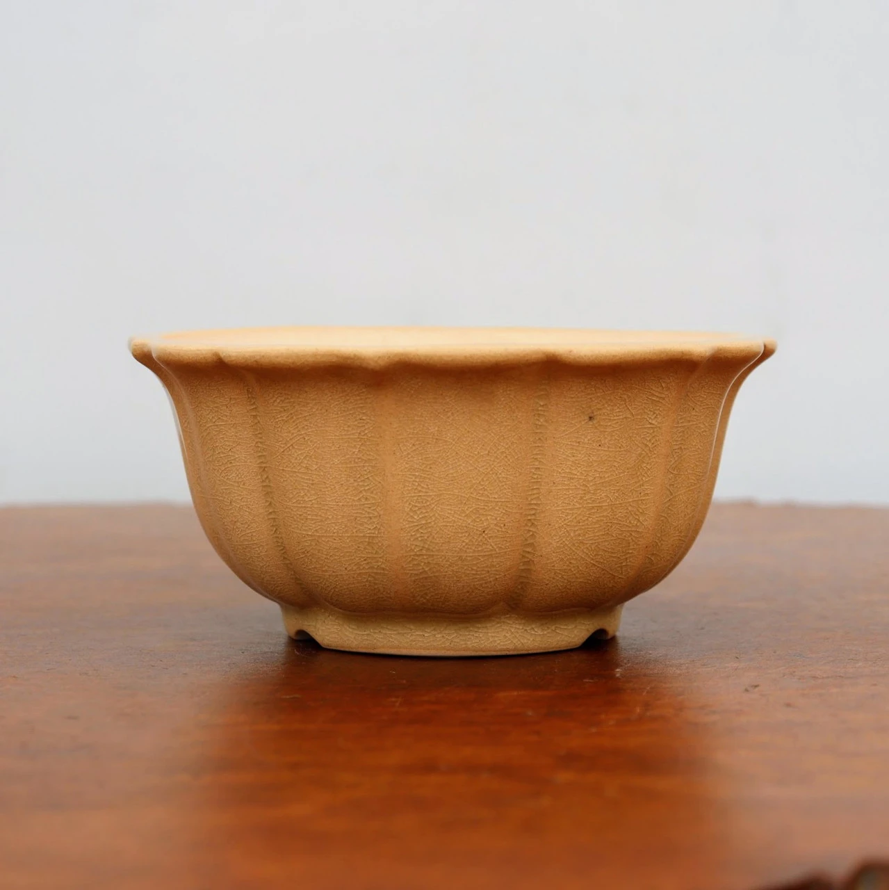 5" Cream Glazed Yixing Bonsai Pot (No. 2042) - Image 3