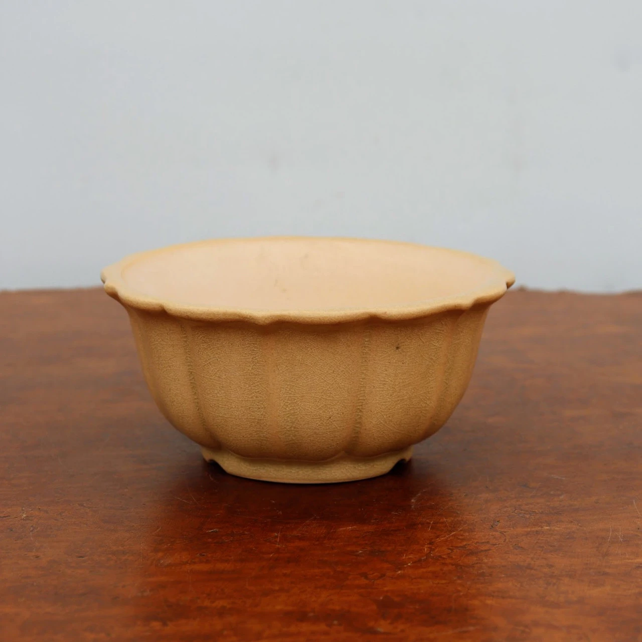 5" Cream Glazed Yixing Bonsai Pot (No. 2042) - Image 5