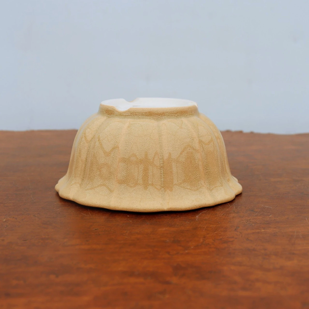 5" Cream Glazed Yixing Bonsai Pot (No. 2042) - Image 4