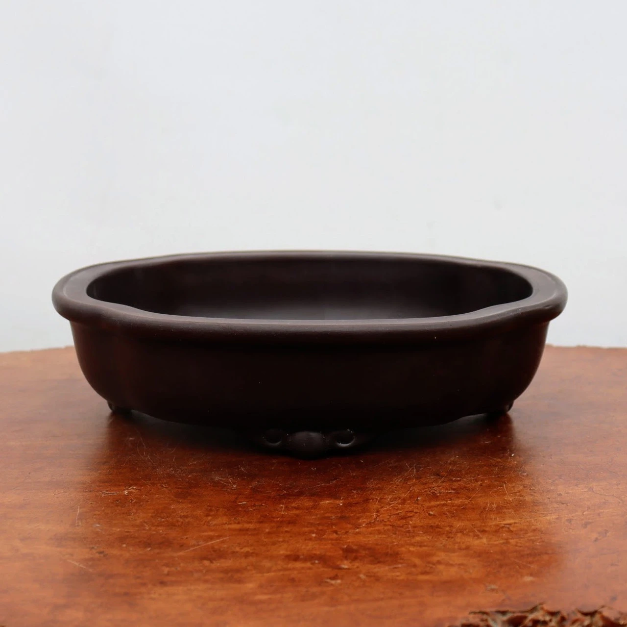 12" Brown Glazed Yixing Bonsai Pot (No. 2132) - Image 4