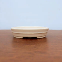 5" Cream Glazed Yixing Bonsai Pot (No. 2018)