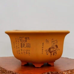 17" Etched Yixing Bonsai Pot (No. 2225)