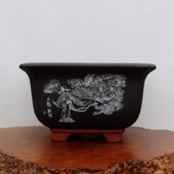 15" Etched Yixing Bonsai Pot (No. 2222)