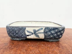 Hand Painted 6" Rectangle Ogurayama Tokoname PotNo. TSP34