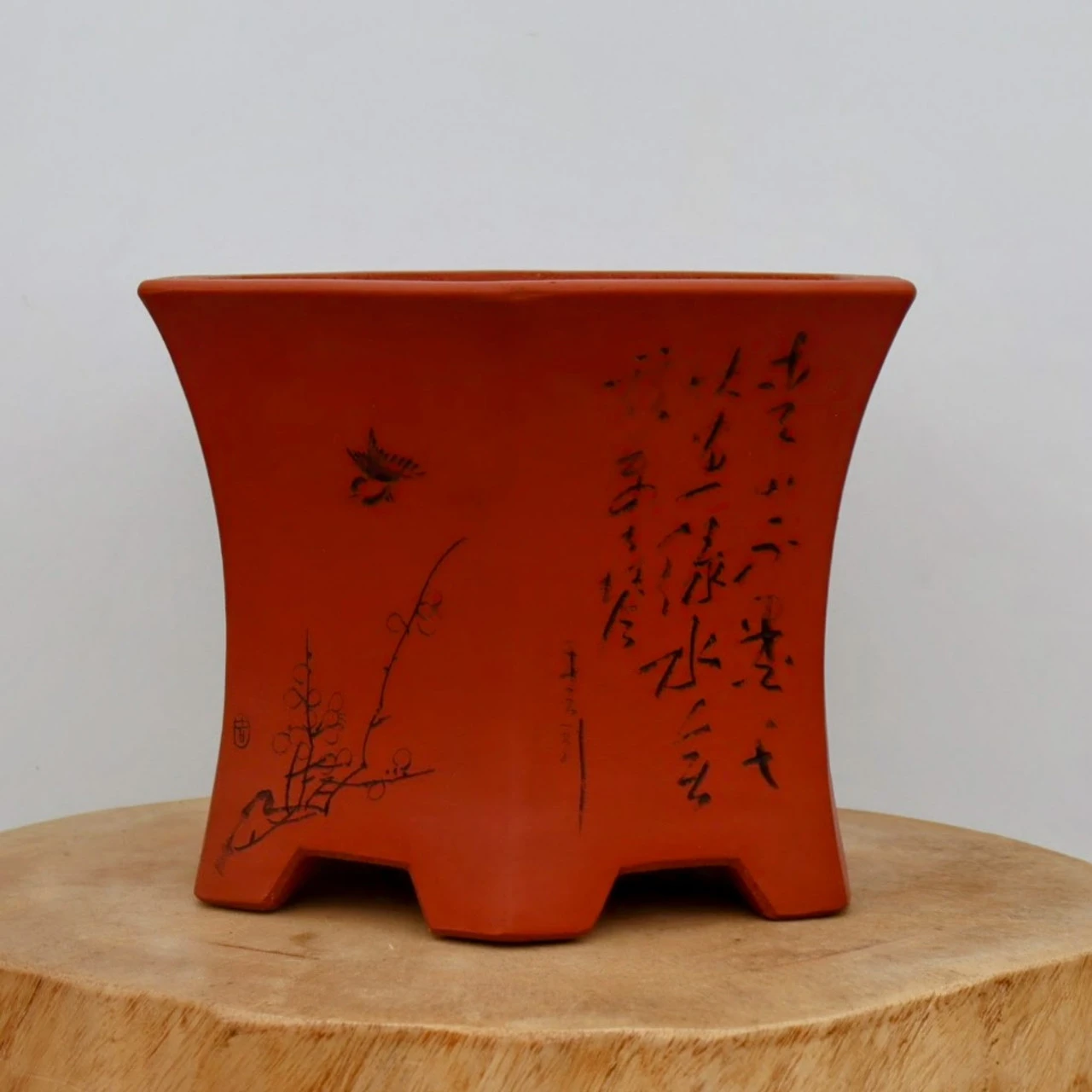 10" Etched Cascade Yixing Bonsai Pot (No. 2206) - Image 2