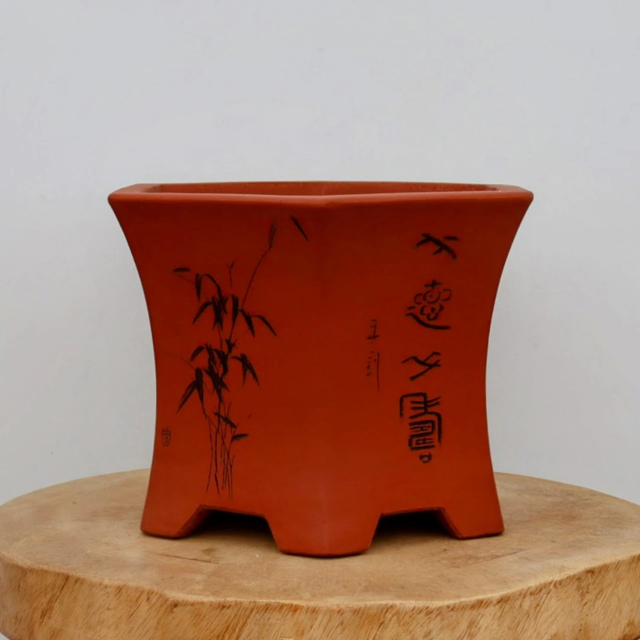 10" Etched Cascade Yixing Bonsai Pot (No. 2206) - Image 4