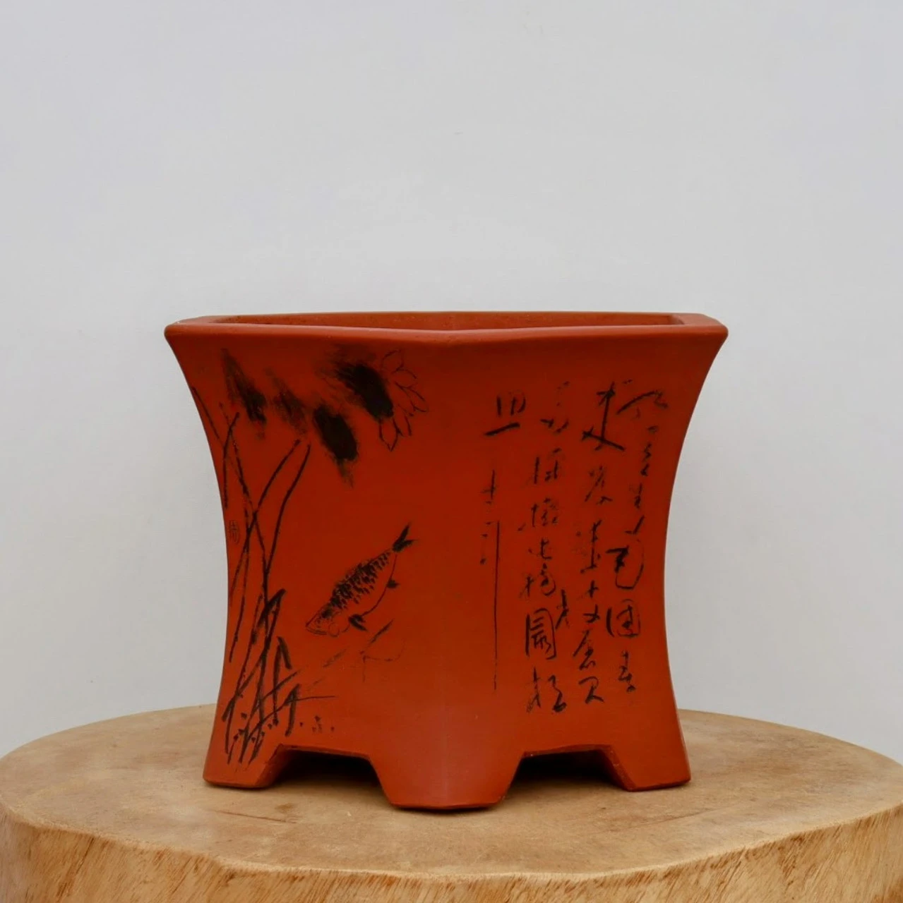 10" Etched Cascade Yixing Bonsai Pot (No. 2206) - Image 6