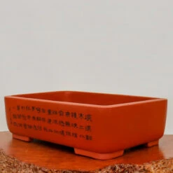 18" Etched Yixing Bonsai Pot (No. 2226)
