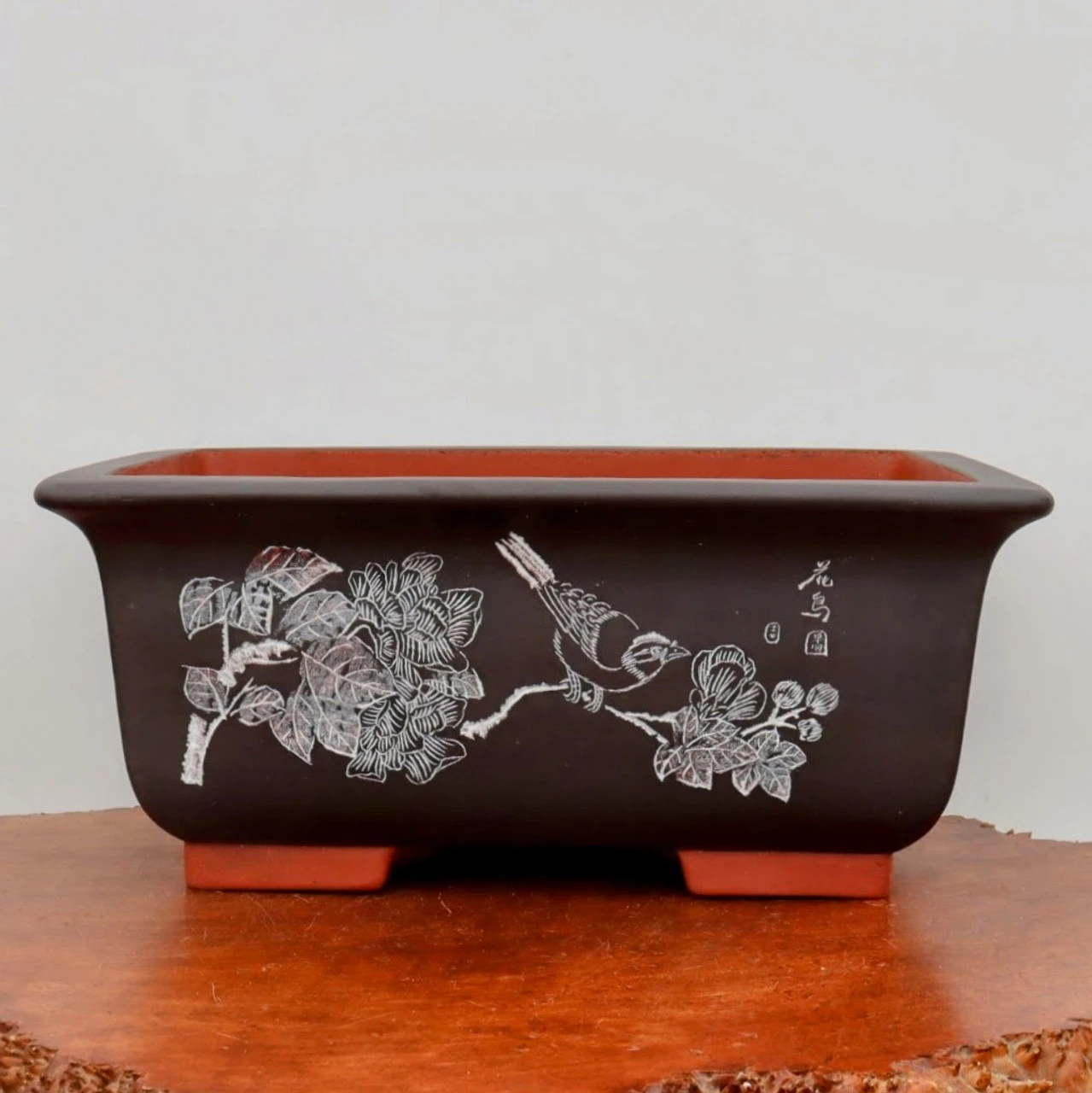 18" Etched Yixing Bonsai Pot (No. 2170) - Image 5