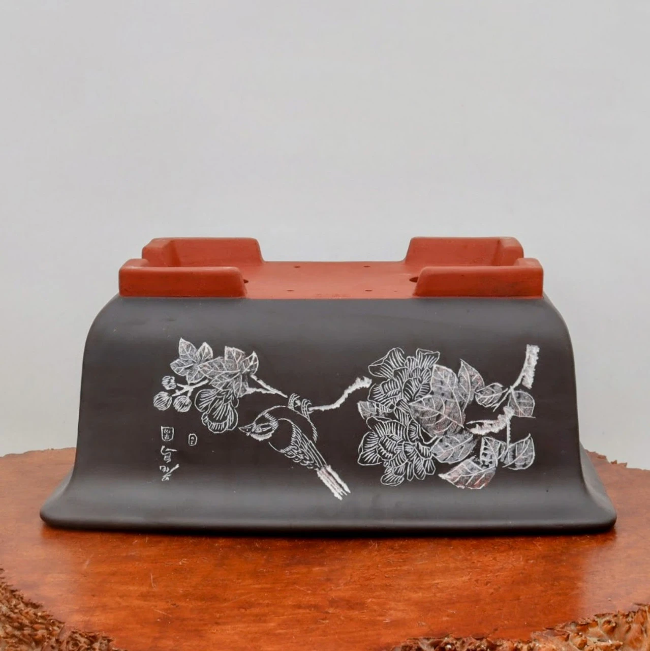 18" Etched Yixing Bonsai Pot (No. 2170) - Image 4