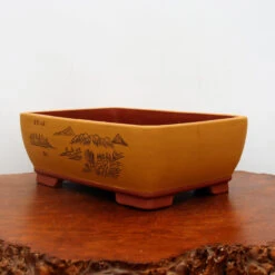 13" Etched Yixing Bonsai Pot (No. 2187)