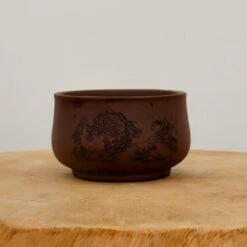 4" Etched Yixing Bonsai Pot (No. 2162)