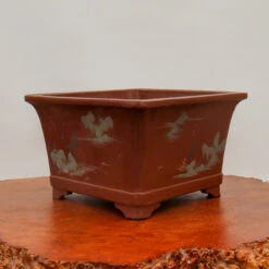 12" Painted Yixing Bonsai Pot (No. 2282)