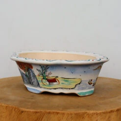 10" Painted Yixing Bonsai Pot (No. 2127e)