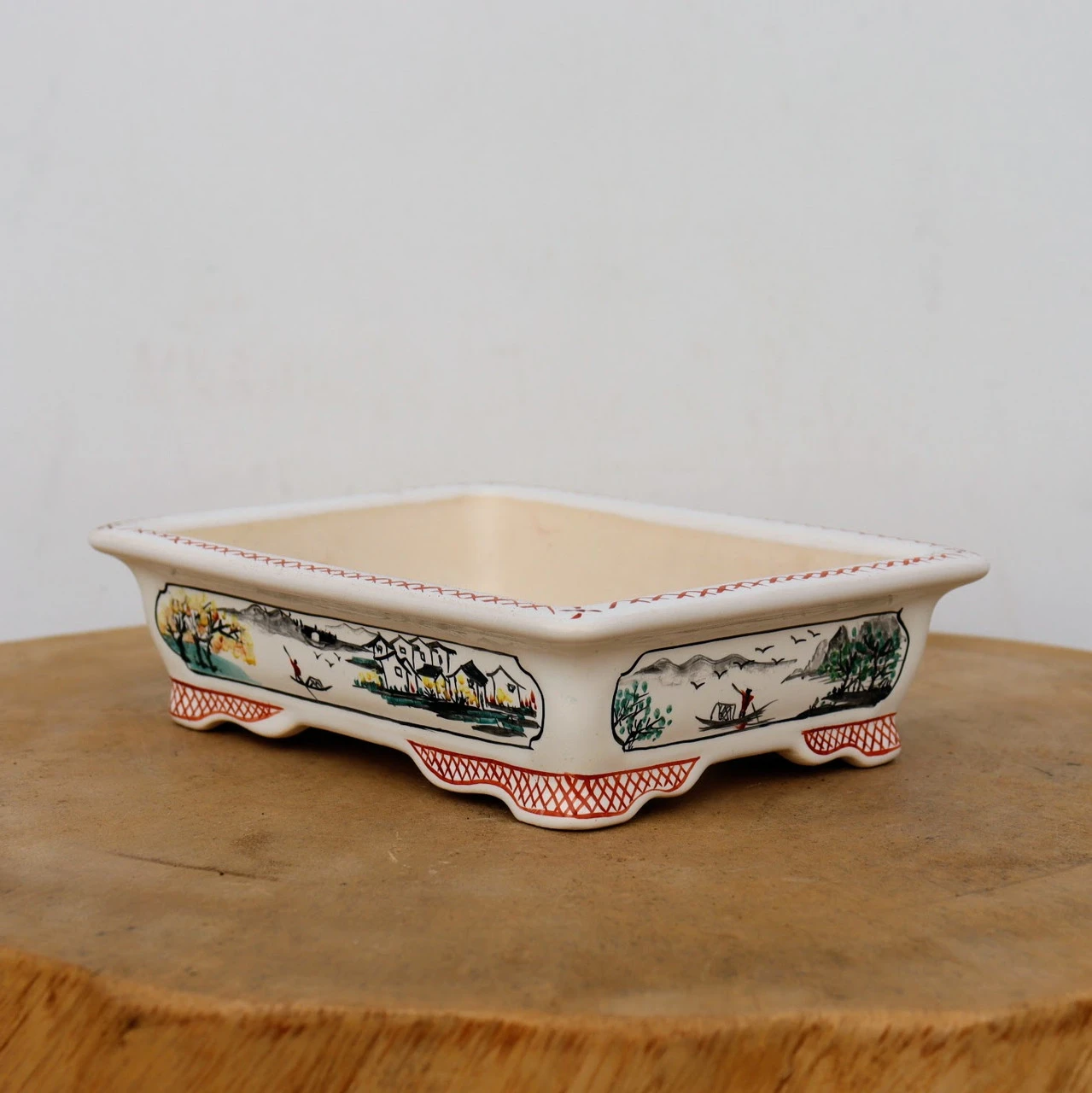7" Painted Yixing Bonsai Pot (No. 2125c) - Image 5