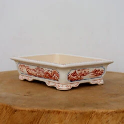 7" Painted Yixing Bonsai Pot (No. 2125d)