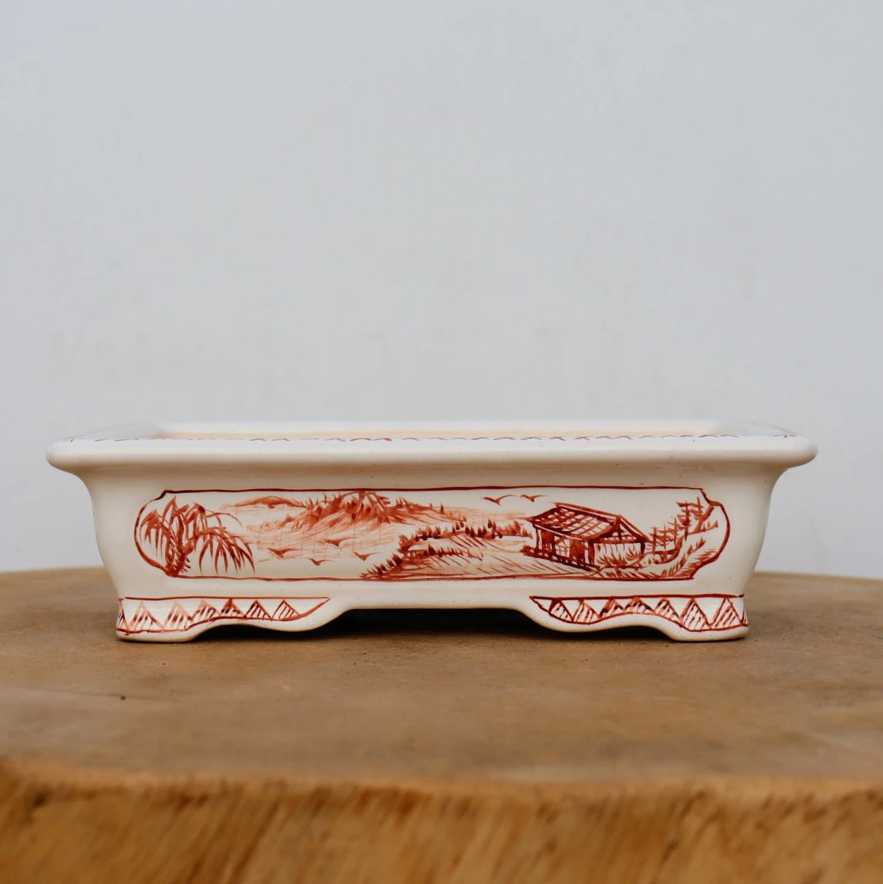 7" Painted Yixing Bonsai Pot (No. 2125e) - Image 5
