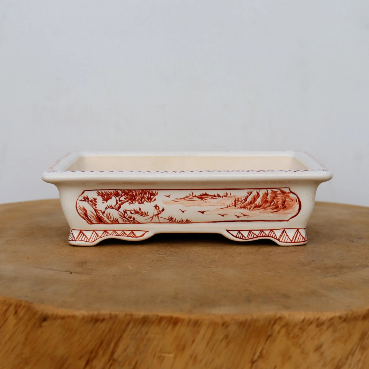 7" Painted Yixing Bonsai Pot (No. 2125e) - Image 2