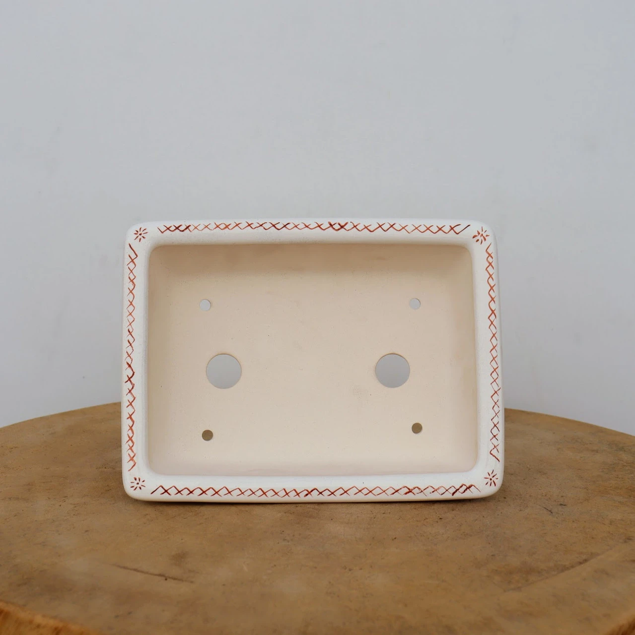 7" Painted Yixing Bonsai Pot (No. 2125e) - Image 3