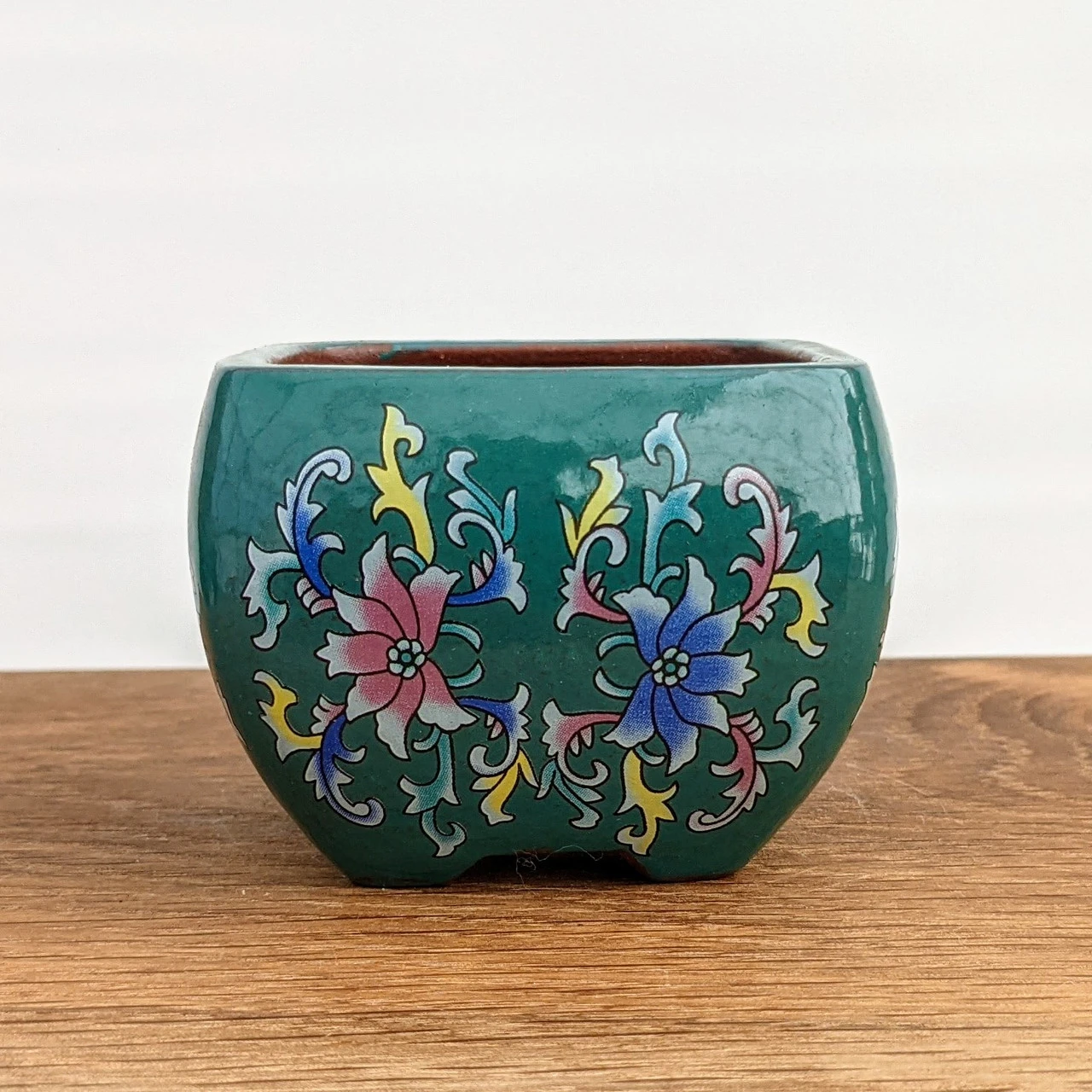 3" Quality Glazed Painted Yixing Pot (No. 1067g) - Image 6