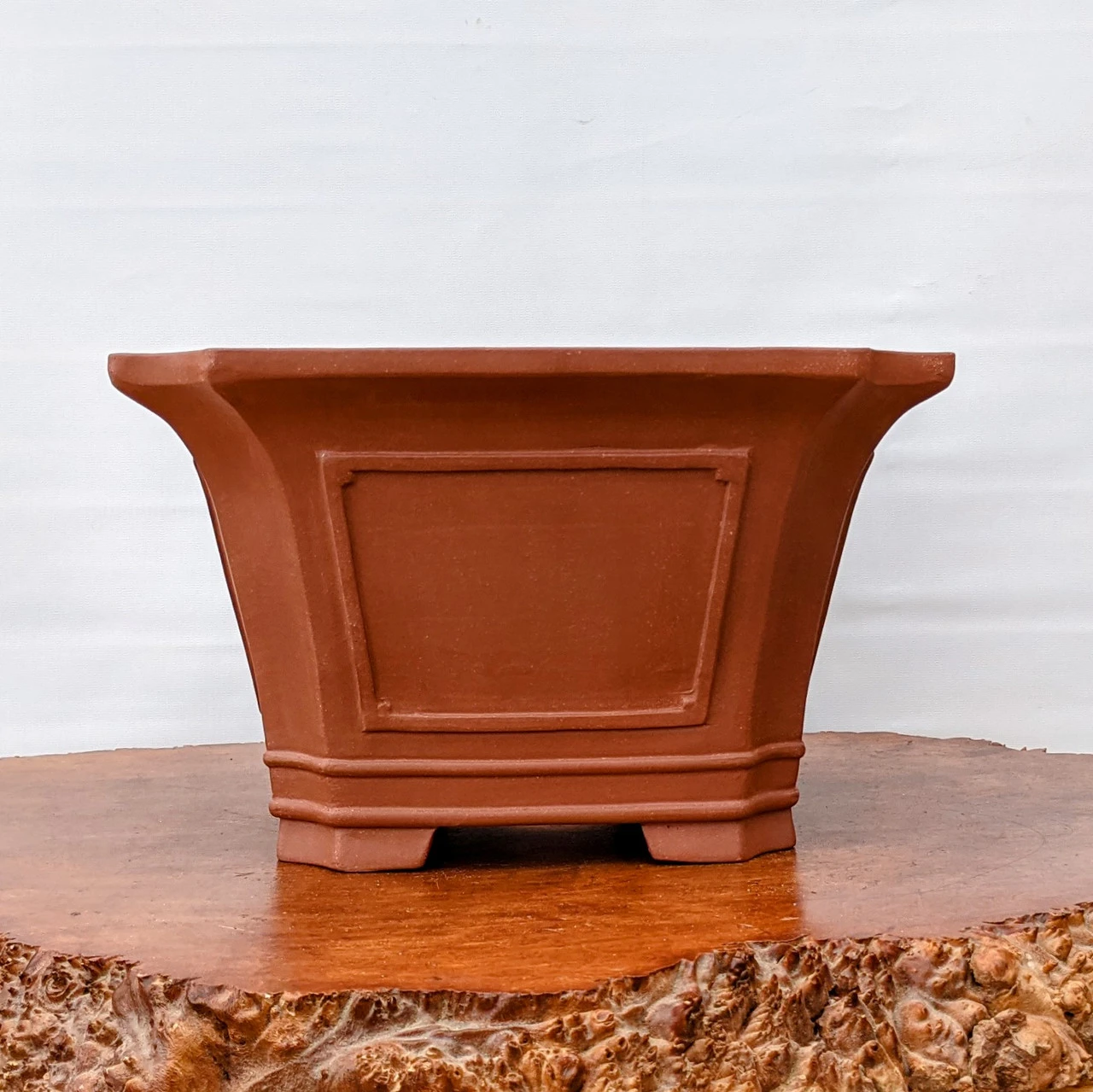 12" Unglazed Cascade Yixing Ceramic Pot (1402)