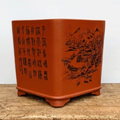 11" Etched Yixing Bonsai Pot (No. 1722)