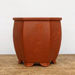 8" Etched Yixing Bonsai Pot (No. 1810)
