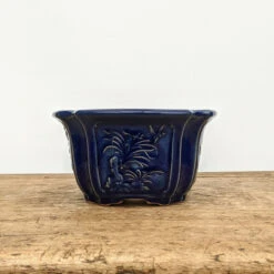 6" Blue Glazed Yixing Bonsai Pot (No. 1851a)