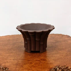 8" Unglazed Round Yixing Bonsai Pot (No. 1741)