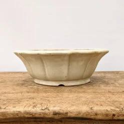 9" Cream Glazed Yixing Bonsai Pot (No. 1939)