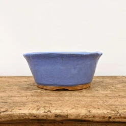 9" Japanese Tokoname Pot With Blue Glaze (No. 1264)