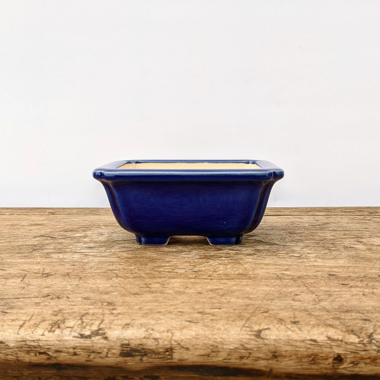 5"Dark Blue Glazed Yixing Bonsai Pot (No. 1859) - Image 2