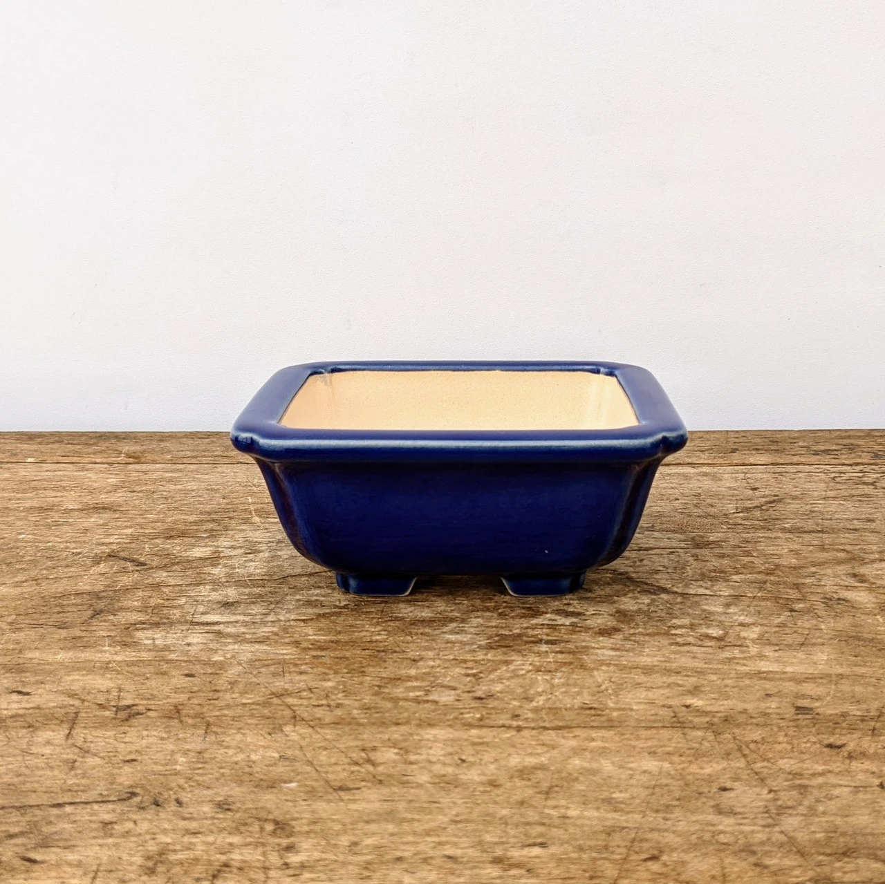 5"Dark Blue Glazed Yixing Bonsai Pot (No. 1859) - Image 4